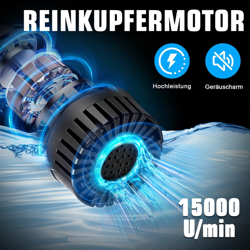 XIIW 18V Akku - Stabpumpe 3000L/h | Universelle Wasserpumpe für 18V Akkusysteme | Tauchpumpe inkl. 2x 2.0Ah Akku & 3/4" Anschluss