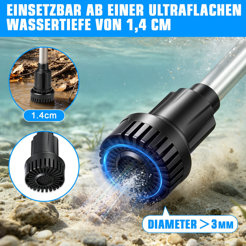 XIIW 18V Akku - Stabpumpe 3000L/h | Universelle Wasserpumpe für 18V Akkusysteme | Tauchpumpe inkl. 2x 2.0Ah Akku & 3/4" Anschluss