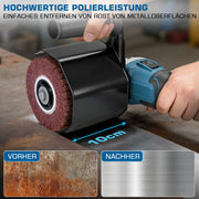 XIIW 3-in-1 Cordless Satining Machine 1200W, Brush Sander & Polisher, 2×4.0Ah Batteries, 5500–9000 rpm, M14