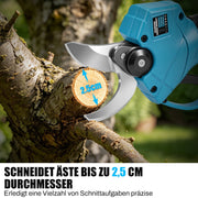Set 4 in 1 XIIW con potatore a batteria e cesoie da giardino 600W brushless – mini motosega con asta telescopica, 2 batterie, set utensili per potatura alberi