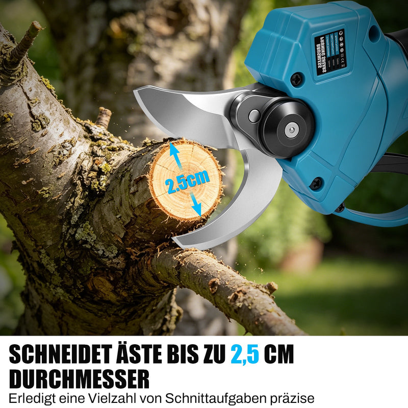 Set 4 in 1 XIIW con potatore a batteria e cesoie da giardino 600W brushless – mini motosega con asta telescopica, 2 batterie, set utensili per potatura alberi