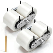 XIIW 4x ruedas de nylon para transpaleta 80x70 mm, ruedas de carga con rodamiento de bolas 6204 de 20 mm, ruedas de repuesto para transpaletas manuales hasta 3000 kg