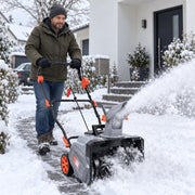 XIIW Akku-Schneefräse 1400W, 46 cm Räumbreite, 2×20V 4,0Ah Akkus, 7 m Wurfweite, bürstenlos, 180° Auswurf