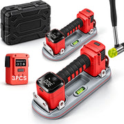 XIIW Akku Vakuumheber 2er Set, 300 kg Elektrischer Fliesenheber mit Automatischer Druckhaltung, Digitalanzeige & 4000mAh Akku