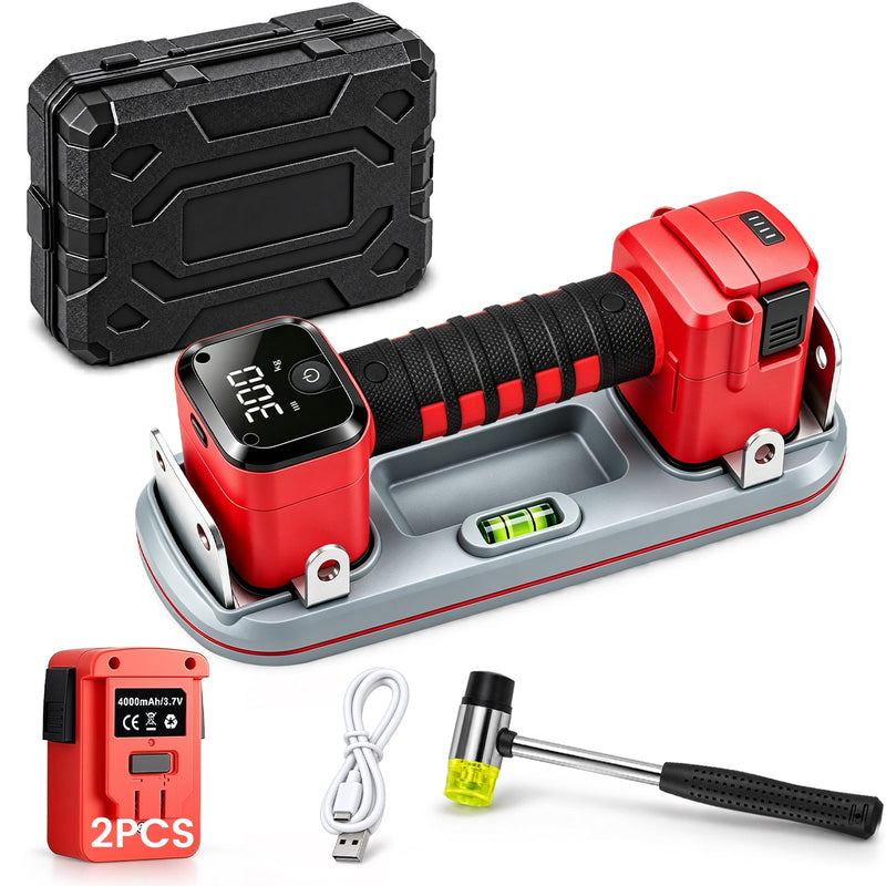 XIIW Akku Vakuumheber 300 kg, Elektrischer Fliesenheber mit 2×4000mAh Akkus, Automatischer Druckhaltung & Digitalanzeige