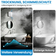 XIIW Badlüfter 100mm mit Feuchtigkeitssensor & Nachlauf | Leiser Abluftventilator für Badezimmer, WC & Küche | Feuchtegesteuerter Lüfter & Rohrlüfter