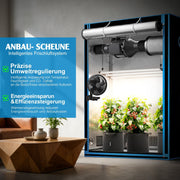 XIIW EC Rohrventilator 150 mm WLAN, 683 m³/h, 70W Inline Rohrlüfter mit Temperatur- & Feuchtigkeitssensor, Timer, IP44
