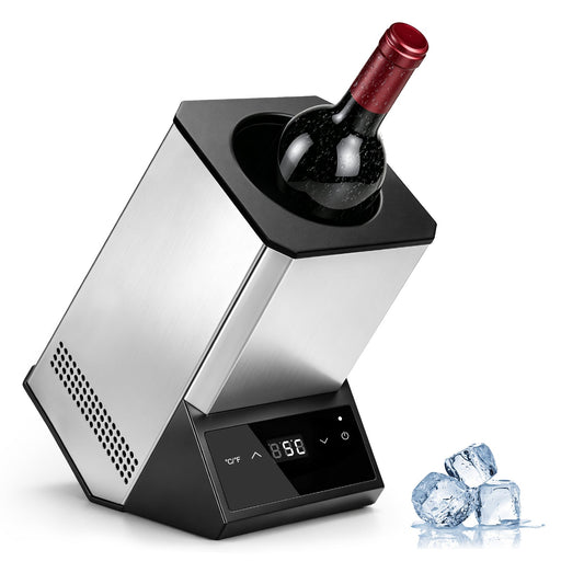 XIIW Elektrischer Weinkühler 5–18 °C, Flaschenkühler bis Ø92 mm mit Touchscreen, 39 dB für Wein, Sekt & Champagner