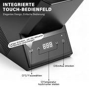 XIIW Elektrischer Weinkühler mit Touchscreen 5 - 18℃ | Leiser Flaschenkühler 39dB für Wein & Champagner | Smarter Weintemperierer Schwarz