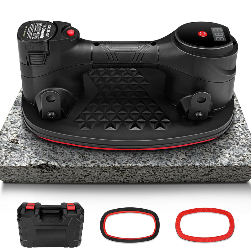 XIIW Fliesensauger Akku Elektrisch | 240kg Vakuum - Saugheber für Terrassenplatten & Glas | Automatischer Einhand - Plattenheber