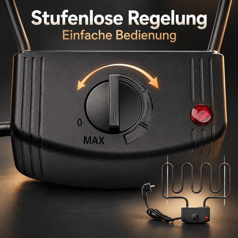 XIIW Heizspirale für Räucherofen 2000W, Elektrisches Heizelement mit stufenloser Regelung, für Räucherschrank, 33,5 cm