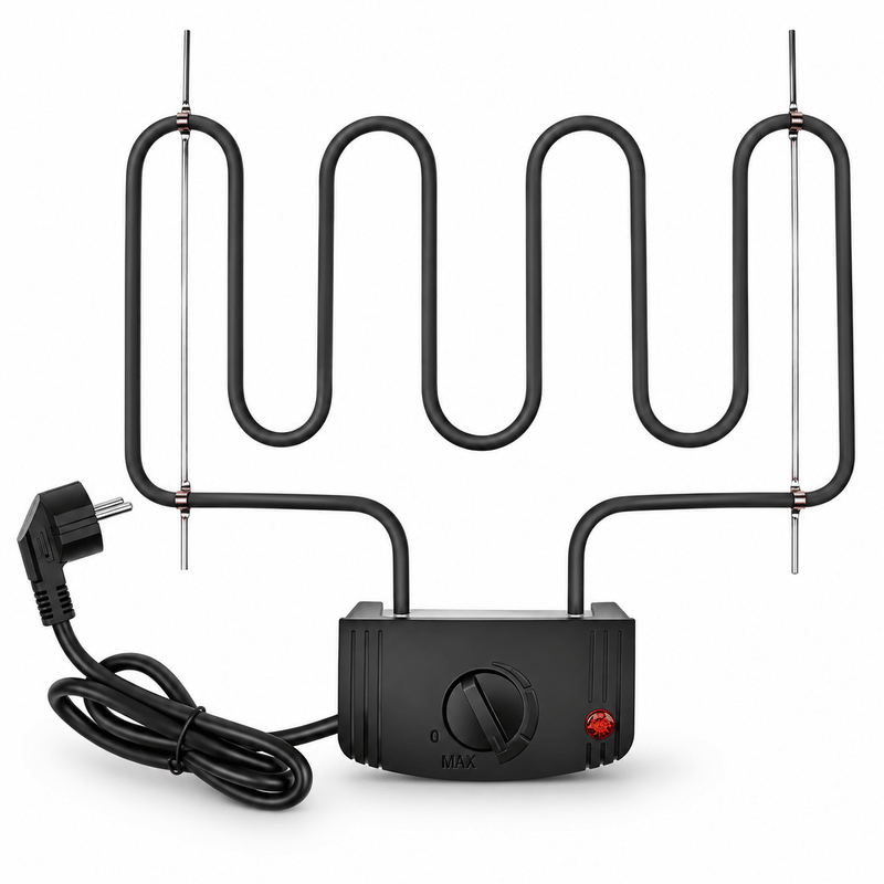 XIIW Heizspirale für Räucherofen 2000W, Elektrisches Heizelement mit stufenloser Regelung, für Räucherschrank, 33,5 cm