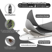 XIIW Höhenverstellbares Wand - Bügelbrett – Klappbar und Platzsparend für kleine Wohnungen – 92 x 31 cm, bis 15 kg