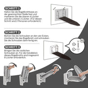 XIIW Höhenverstellbares Wand - Bügelbrett – Klappbar und Platzsparend für kleine Wohnungen – 92 x 31 cm, bis 15 kg