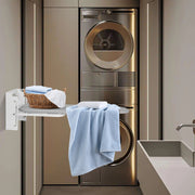 XIIW Höhenverstellbares Wand - Bügelbrett – Klappbar und Platzsparend für kleine Wohnungen – 92 x 31 cm, bis 15 kg