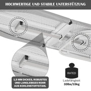 XIIW Höhenverstellbares Wand - Bügelbrett – Klappbar und Platzsparend für kleine Wohnungen – 92 x 31 cm, bis 15 kg