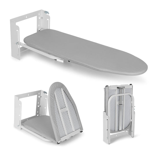 XIIW Höhenverstellbares Wand - Bügelbrett – Klappbar und Platzsparend für kleine Wohnungen – 92 x 31 cm, bis 15 kg
