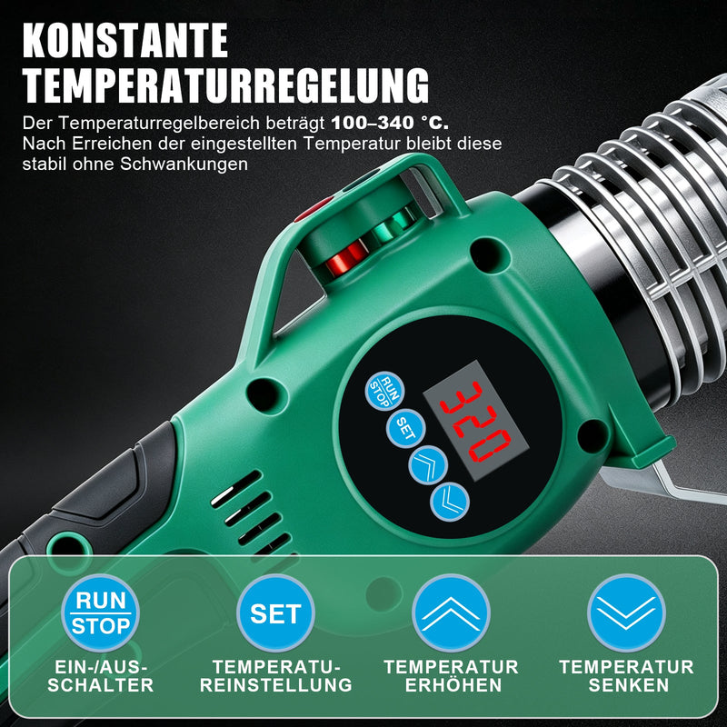 XIIW Saldatrice a bicchiere 1500 W, display digitale, 6 matrici riscaldanti Ø20–63 mm per PPR, PE, PB e PERT