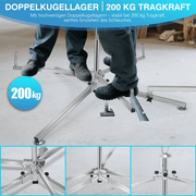 XIIW Profi Rohrabroller 200kg Tragkraft | Fußbodenheizung Rohrhaspel aus DC03 Stahl | Verstellbarer Abroller für PEX - Rohre & Kabel bis 600m