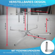 XIIW Profi Rohrabroller 200kg Tragkraft | Fußbodenheizung Rohrhaspel aus DC03 Stahl | Verstellbarer Abroller für PEX - Rohre & Kabel bis 600m