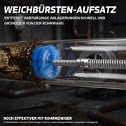 XIIW Rohrreinigungsspirale Ø12 mm 2x3 m, Abflussspirale mit 7 Köpfen, Handkurbel & Bohrmaschinenadapter, Rohre bis Ø80 mm