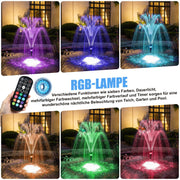 XIIW pond filter with UVC, 45W pump 3000 l/h, RGB light, 3 fountain nozzles & waterfall