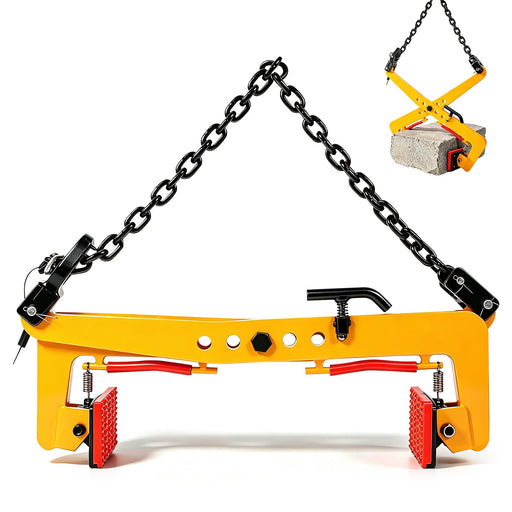 XIIW Versetzzange Bordsteinzange 350 kg, 30–51 cm, mit Kette für Bagger und Kran