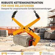 XIIW Versetzzange Bordsteinzange 350 kg, 30–51 cm, mit Kette für Bagger und Kran