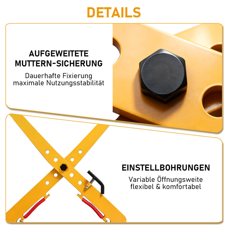 XIIW Versetzzange Bordsteinzange 350 kg, 30–51 cm, mit Kette für Bagger und Kran