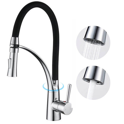 XIIW Wasserhahn Küchenarmatur | Hochdruck | mit Brause | 2 Strahlarten | 360° | Warm- und Kaltwasser - XIIW