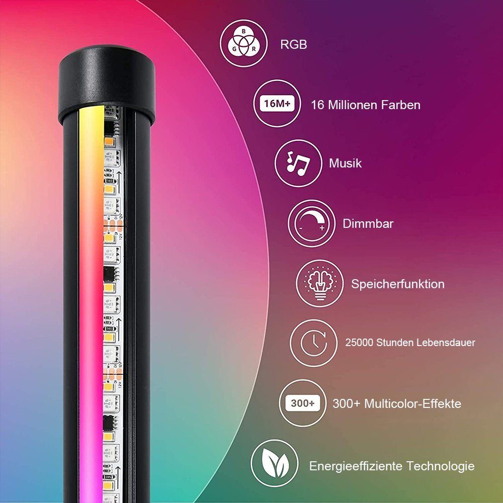 XIIW LED Smart Bluetooth | XIIW-PRO & APP mit | Fernbedienung Stehlampe RGB –