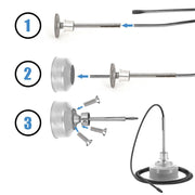 500W Rohrreinigungsmaschine mit 18,5m Ø16mm & 2,5m Ø10mm Spirale für Ø30 - 100mm Rohrleitungen