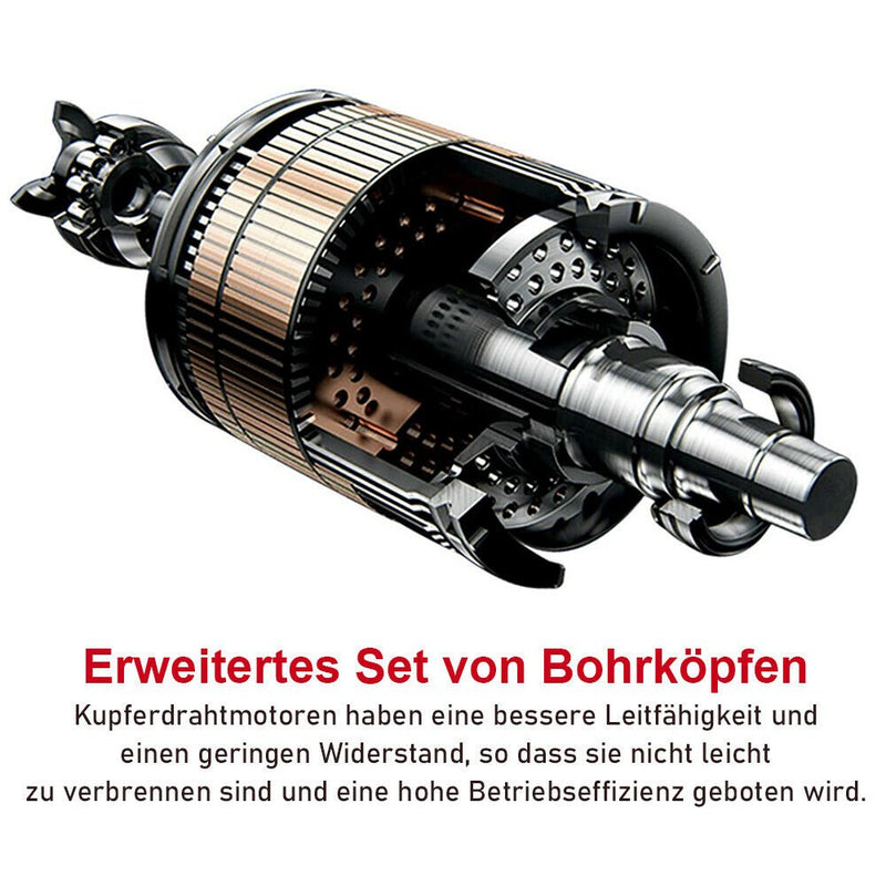500W Rohrreinigungsmaschine mit 18,5m Ø16mm & 2,5m Ø10mm Spirale für Ø30 - 100mm Rohrleitungen