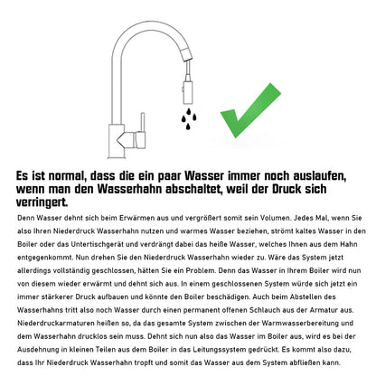 XIIW Niederdruckarmatur | mit 3 Schläuche | Mischbatterie | Ausziehbar | mit Brause | 2 Strahlarten - XIIW