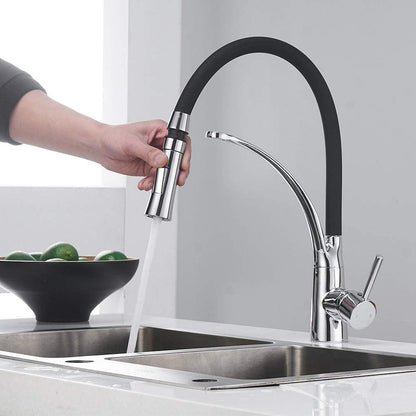 XIIW Wasserhahn Küchenarmatur | Hochdruck | mit Brause | 2 Strahlarten | 360° | Warm- und Kaltwasser - XIIW