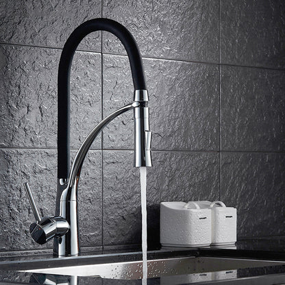 XIIW Wasserhahn Küchenarmatur | Hochdruck | mit Brause | 2 Strahlarten | 360° | Warm- und Kaltwasser - XIIW