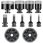 Diamant - Trennscheibe & Bohrkrone Set – Profi Fliesenleger Werkzeug 125mm