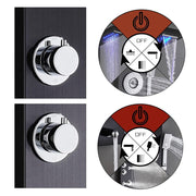 Duschpaneel Duschsystem Edelstahl Duscharmatur Duschset - Schwarz