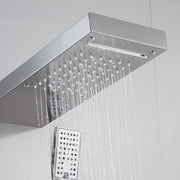 Duschpaneel Regendusche - Temperatur Display - Massagedüsen - Gebürstetes Nickel