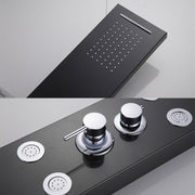 Edelstahl Duschpaneel - mit Regendusche Handbrause Massagedusche - Schwarz