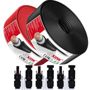 Photovoltaik Solarkabel | 4mm² 6mm² 10mm² | 10m 50m 100m | mit 3Paar MC4 Stecker