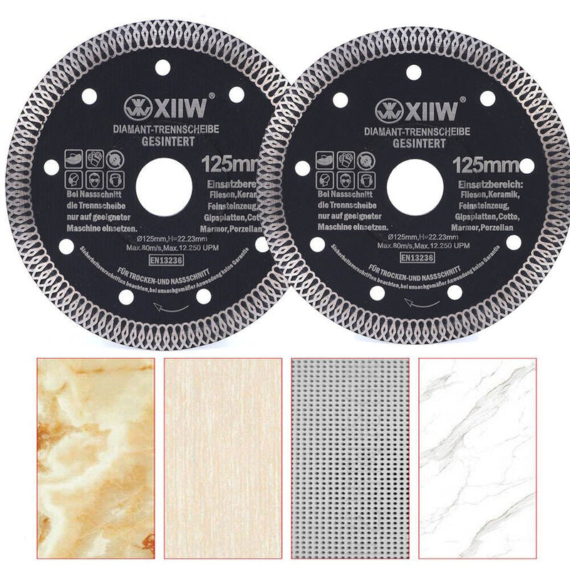 XIIW 2stk Diamanttrennscheibe | 125mm | 1.4mm dünn