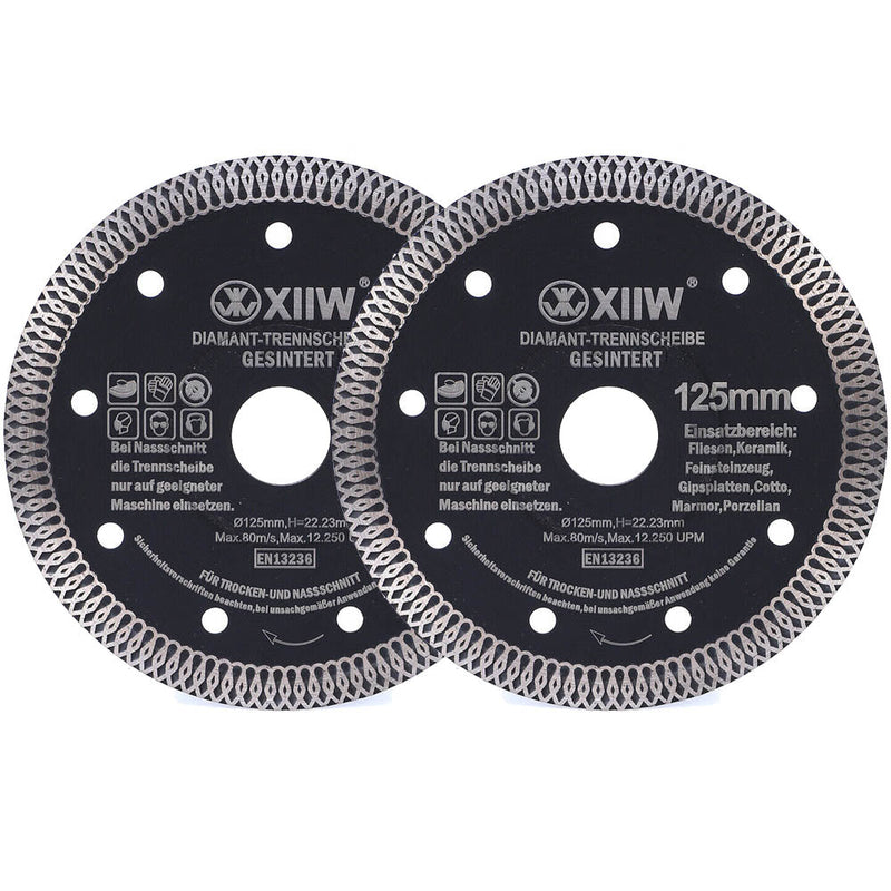 XIIW 2stk Diamanttrennscheibe | 125mm | 1.4mm dünn