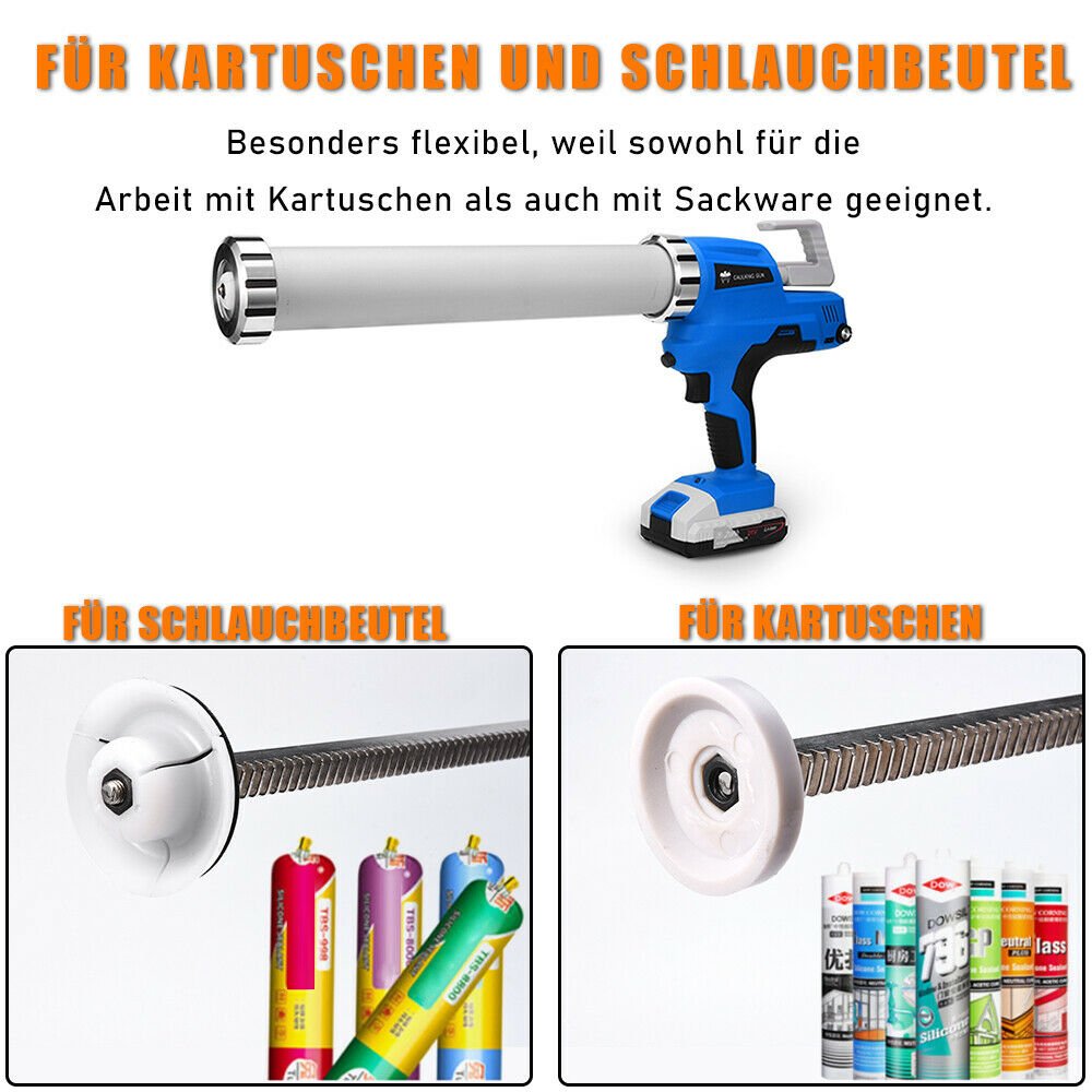 XIIW Akku Kartuschenpistole | inkl. 2x Akku | 6500N | 6 - stufig einstellbar