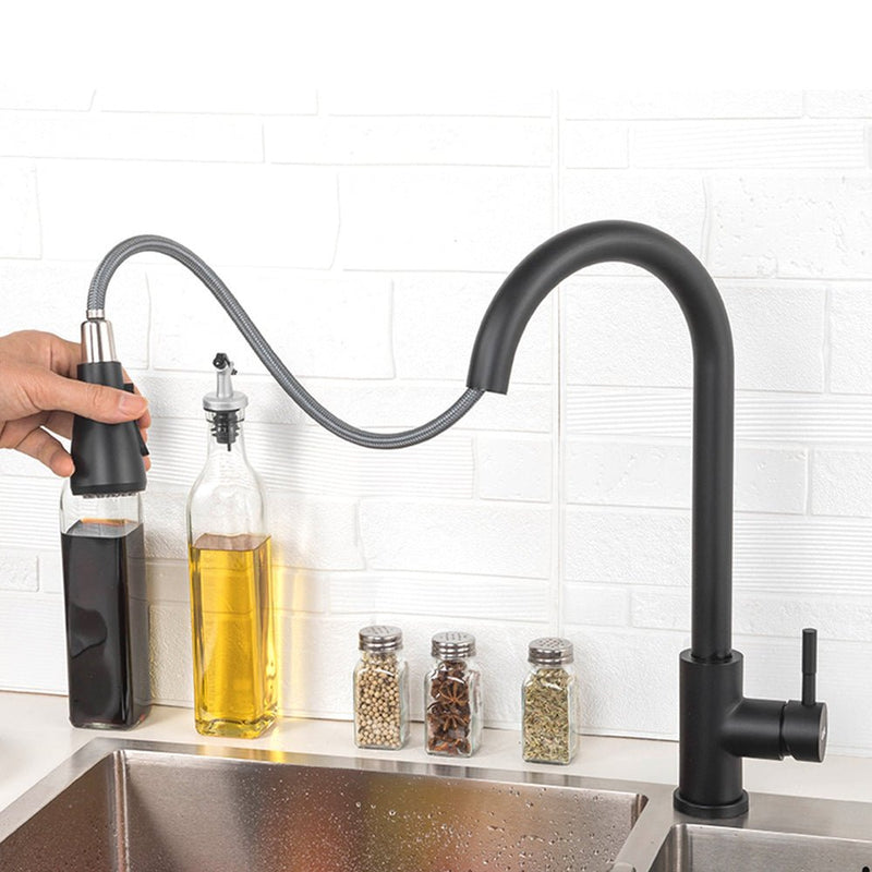 XIIW Niederdruckarmatur | mit 3 Schläuche | Küchenarmatur | 2 Strahlarten | mit Ausziehbar brause