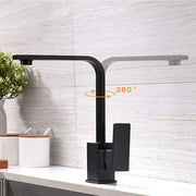 XIIW Spültischarmatur Mischbatterie | 360° Drehbar Auslauf | Edelstahl | Keramikkartusche