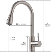 XIIW Spültischarmatur Mischbatterie | Einziehbarer Schlauch | 360° | mit Brause | Ausziehbar | 3 Sprühmodi|
