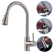 XIIW Spültischarmatur Mischbatterie | Einziehbarer Schlauch | 360° | mit Brause | Ausziehbar | 3 Sprühmodi|