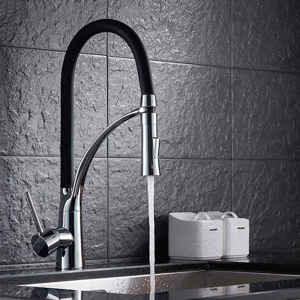 XIIW Wasserhahn Küchenarmatur | Hochdruck | mit Brause | 2 Strahlarten | 360° | Warm - und Kaltwasser