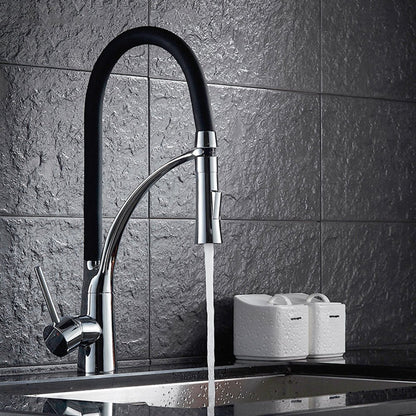 XIIW Wasserhahn Küchenarmatur | Hochdruck | mit Brause | 2 Strahlarten | 360° | Warm - und Kaltwasser